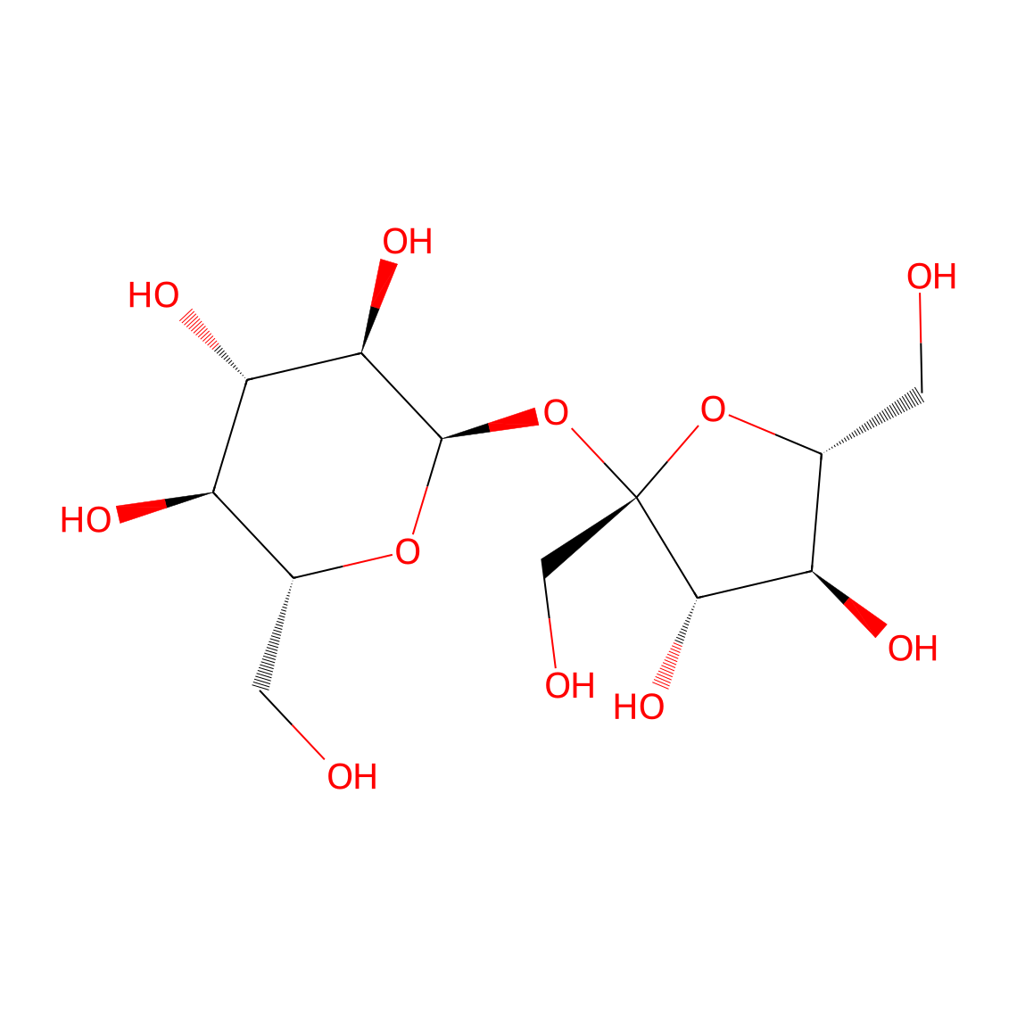 Chemical structure of Sucrose