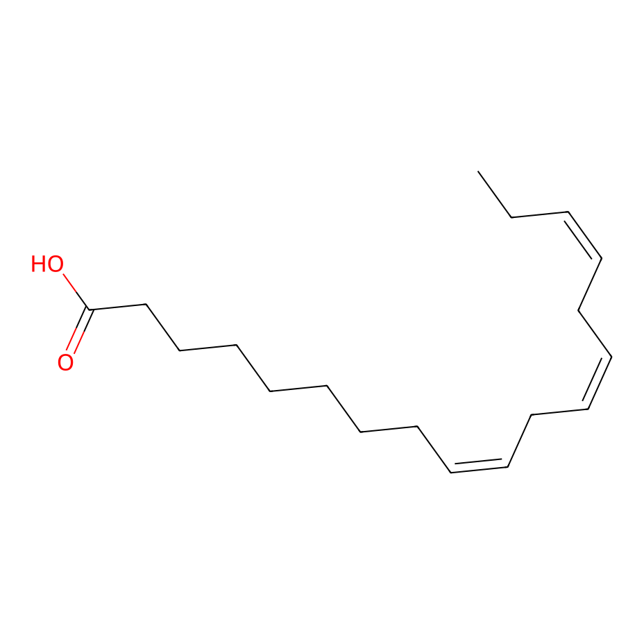 Chemical structure of Alpha-linolenic acid