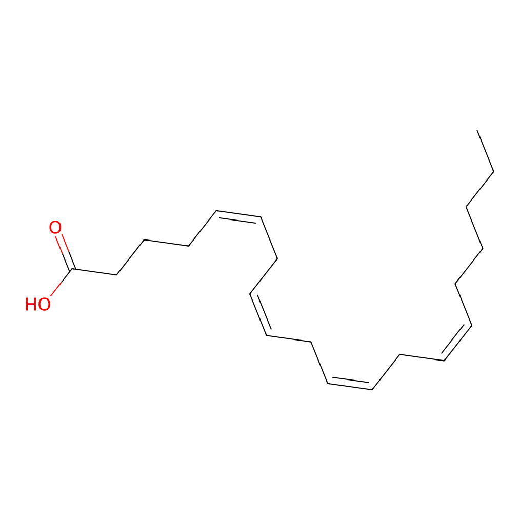 Chemical structure of Arachidonic acid