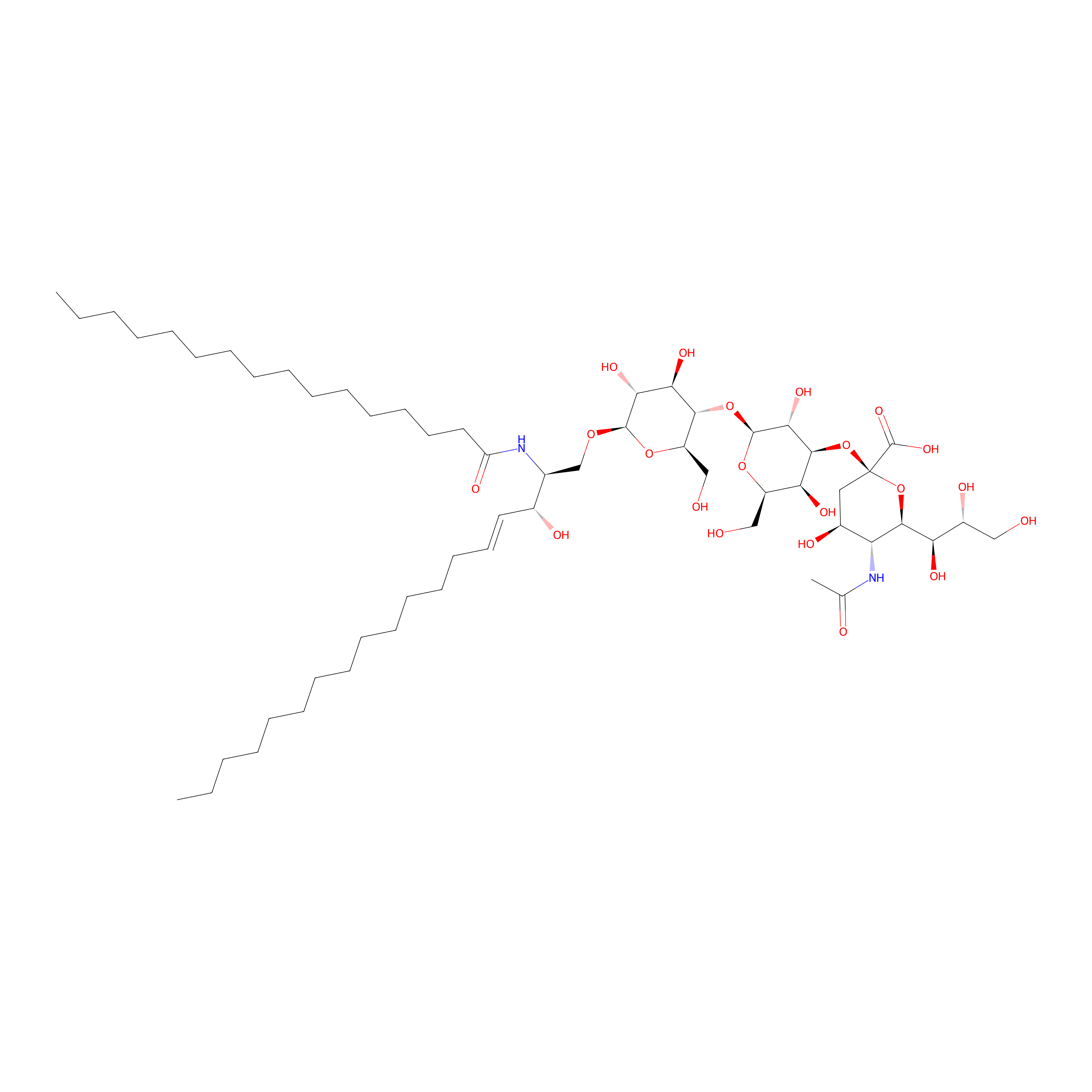 Chemical structure of Ganglioside GM3
