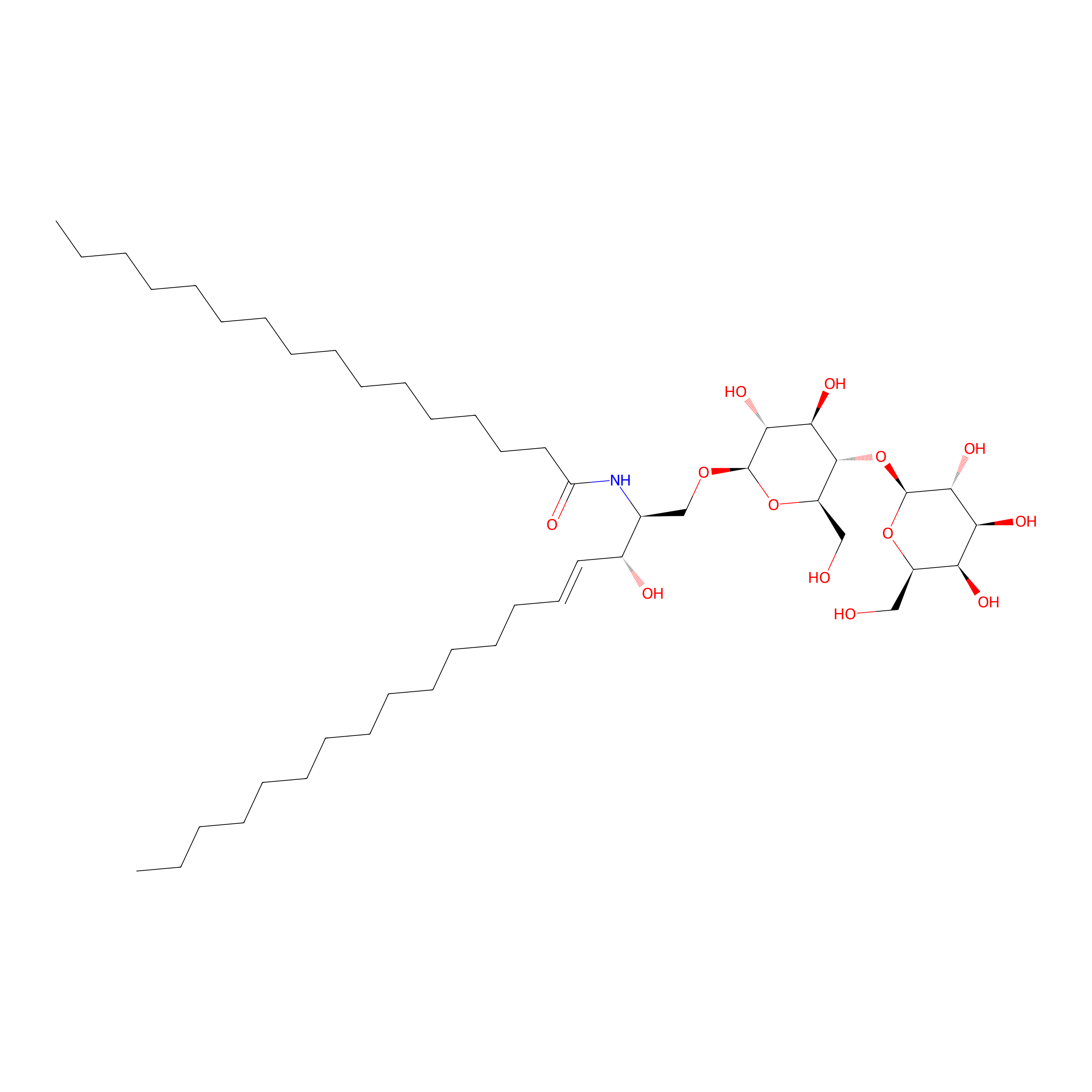 Chemical structure of Lactosylceramide