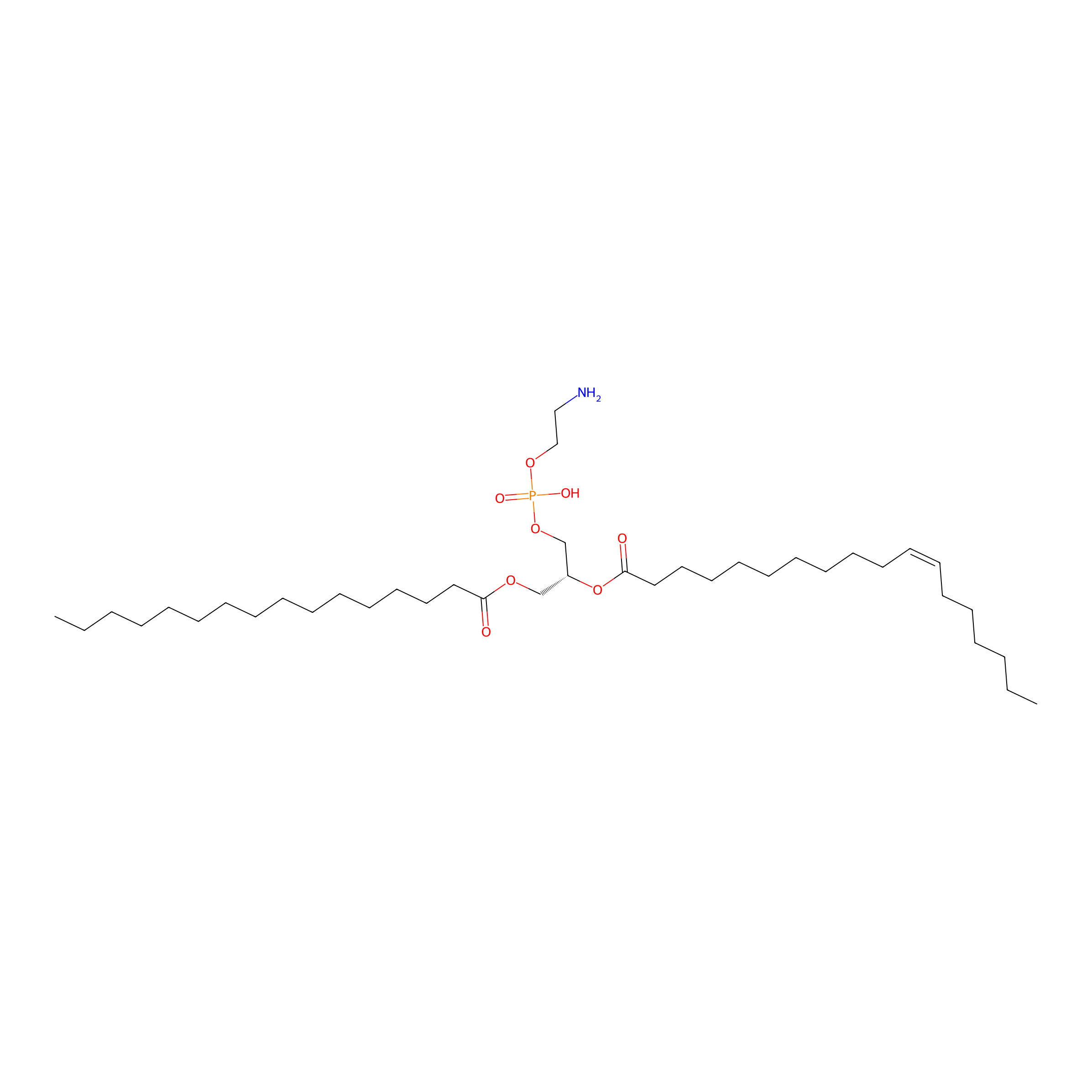 Chemical structure of Phosphatidylethanolamine