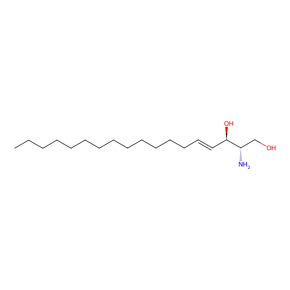Chemical structure of Sphingosine