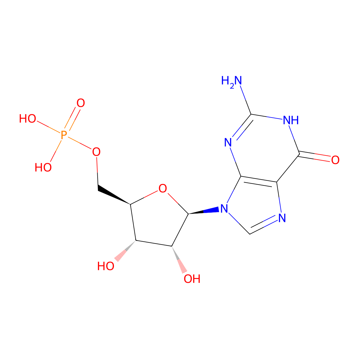 Chemical structure of GMP