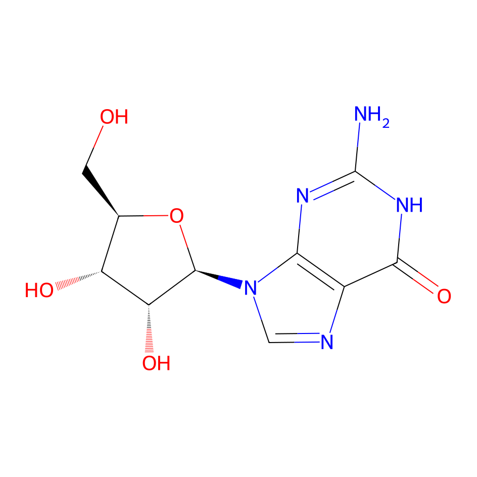 Chemical structure of Guanosine