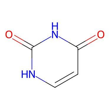 Chemical structure of Uracil